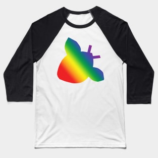 Pride Rainbow Gradient Silhouette Bee Baseball T-Shirt